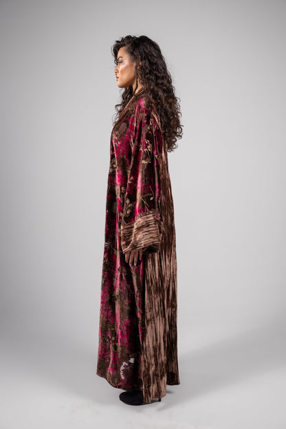 Najood Kaftan -Burgundy