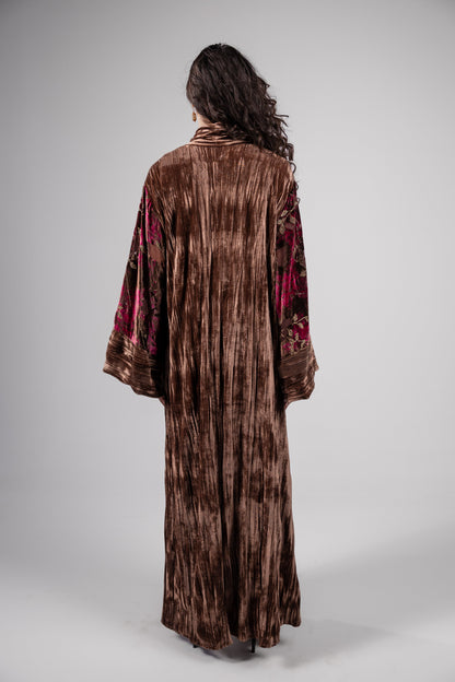 Najood Kaftan -Burgundy