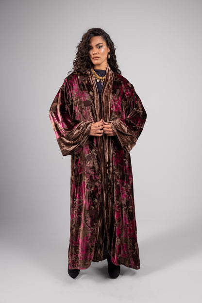 Najood Kaftan -Burgundy
