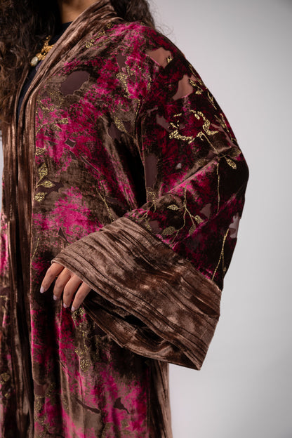 Najood Kaftan -Burgundy
