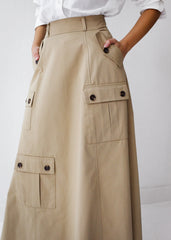 Pocket Skirt _ Beige