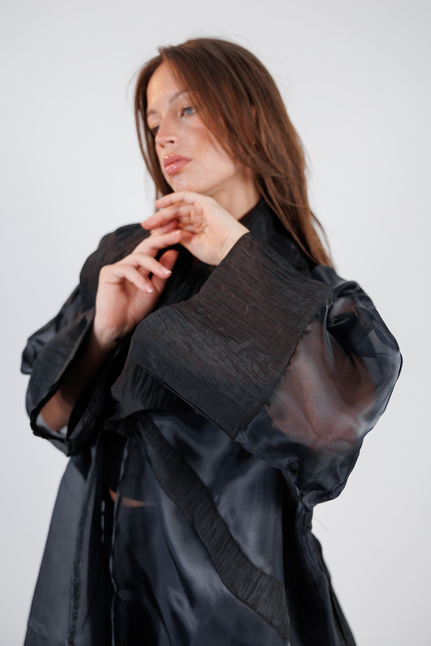 Sheer Cardigan - Black