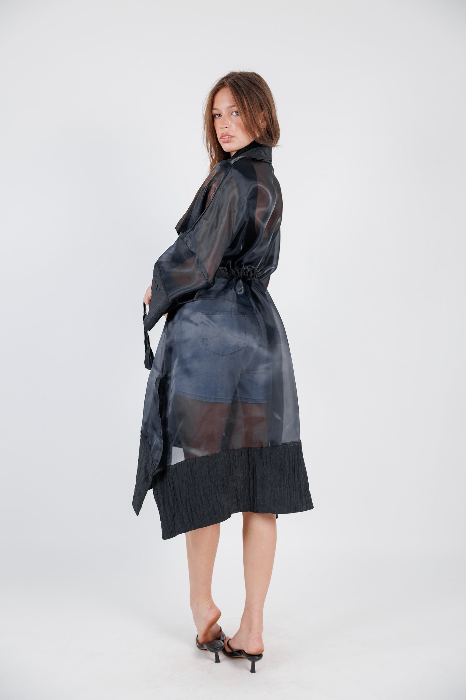 Sheer Cardigan - Black