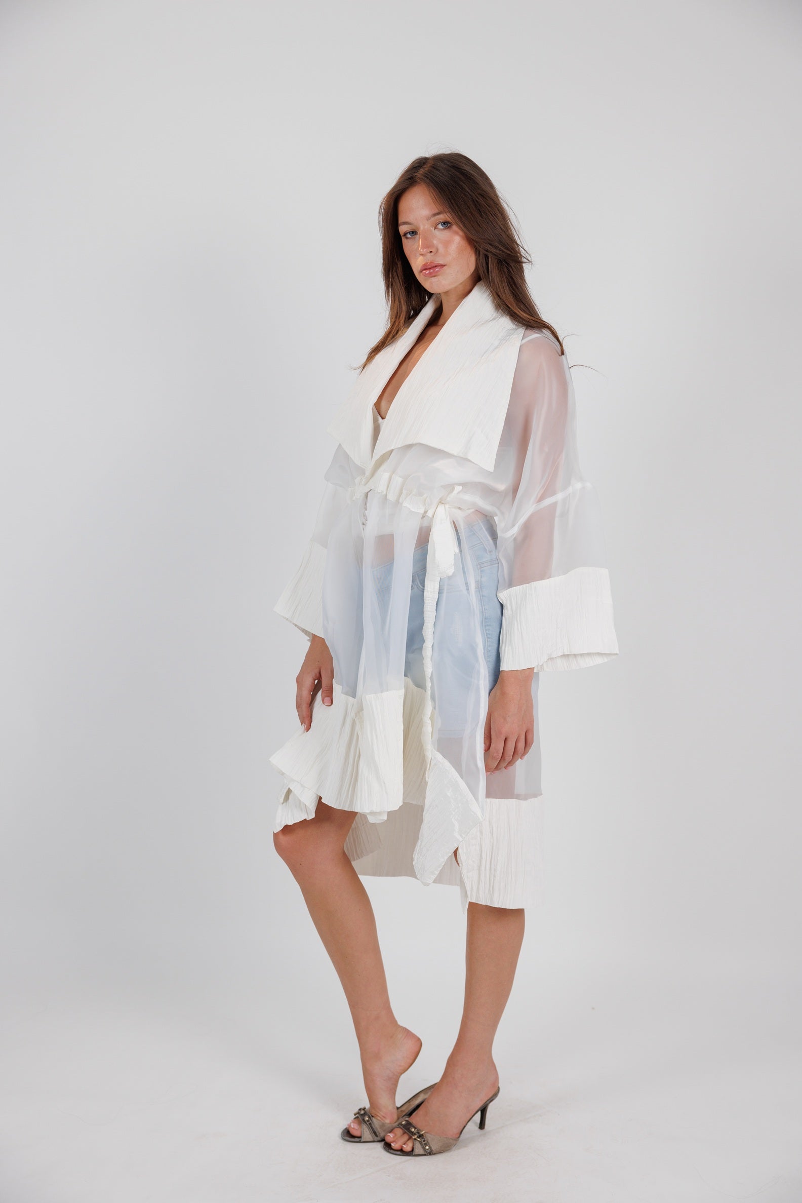 Sheer Cardigan - White