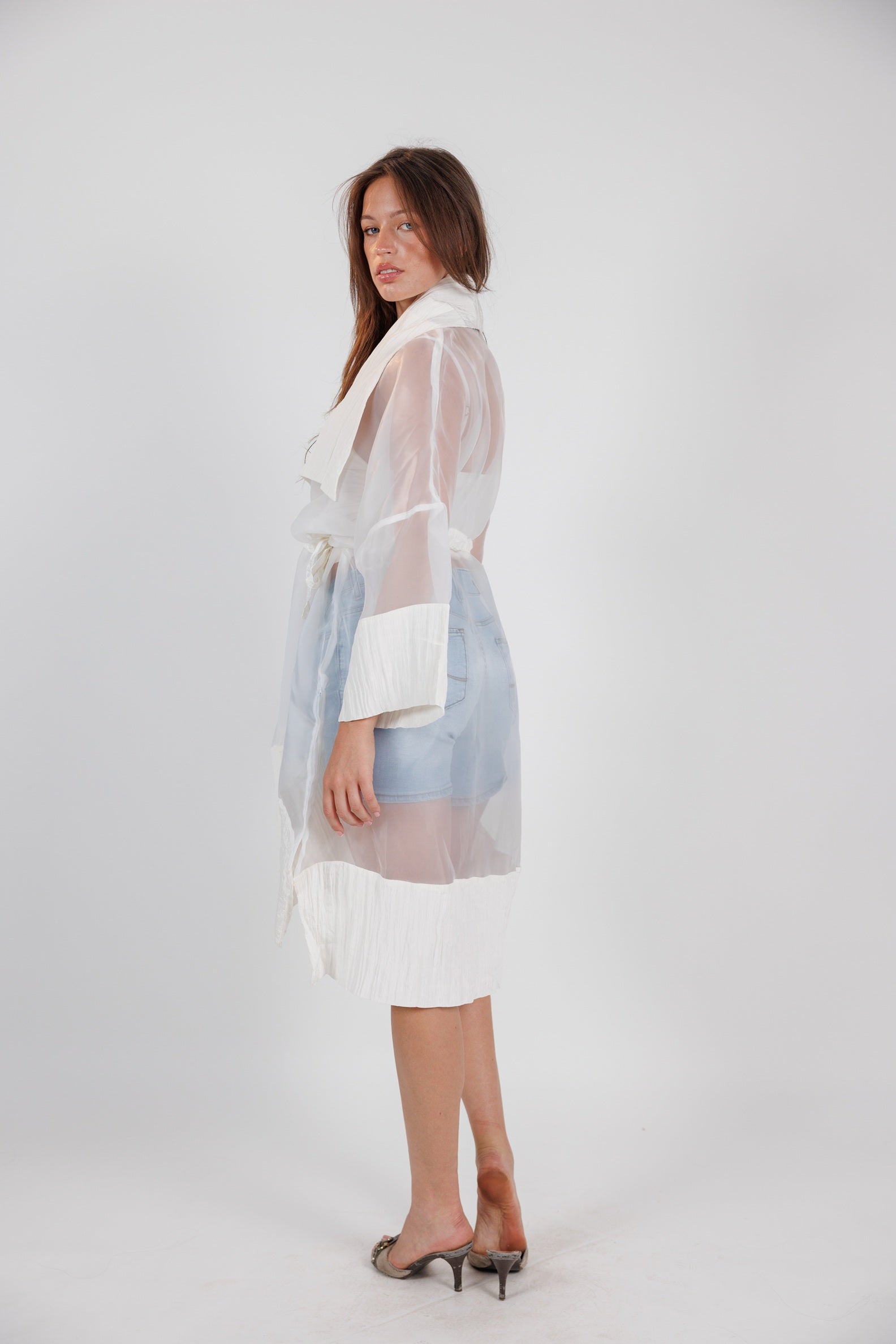 Sheer Cardigan - White
