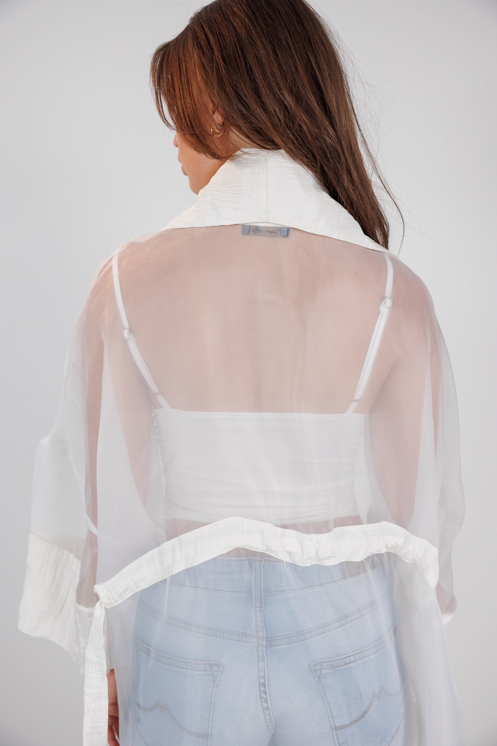 Sheer Cardigan - White