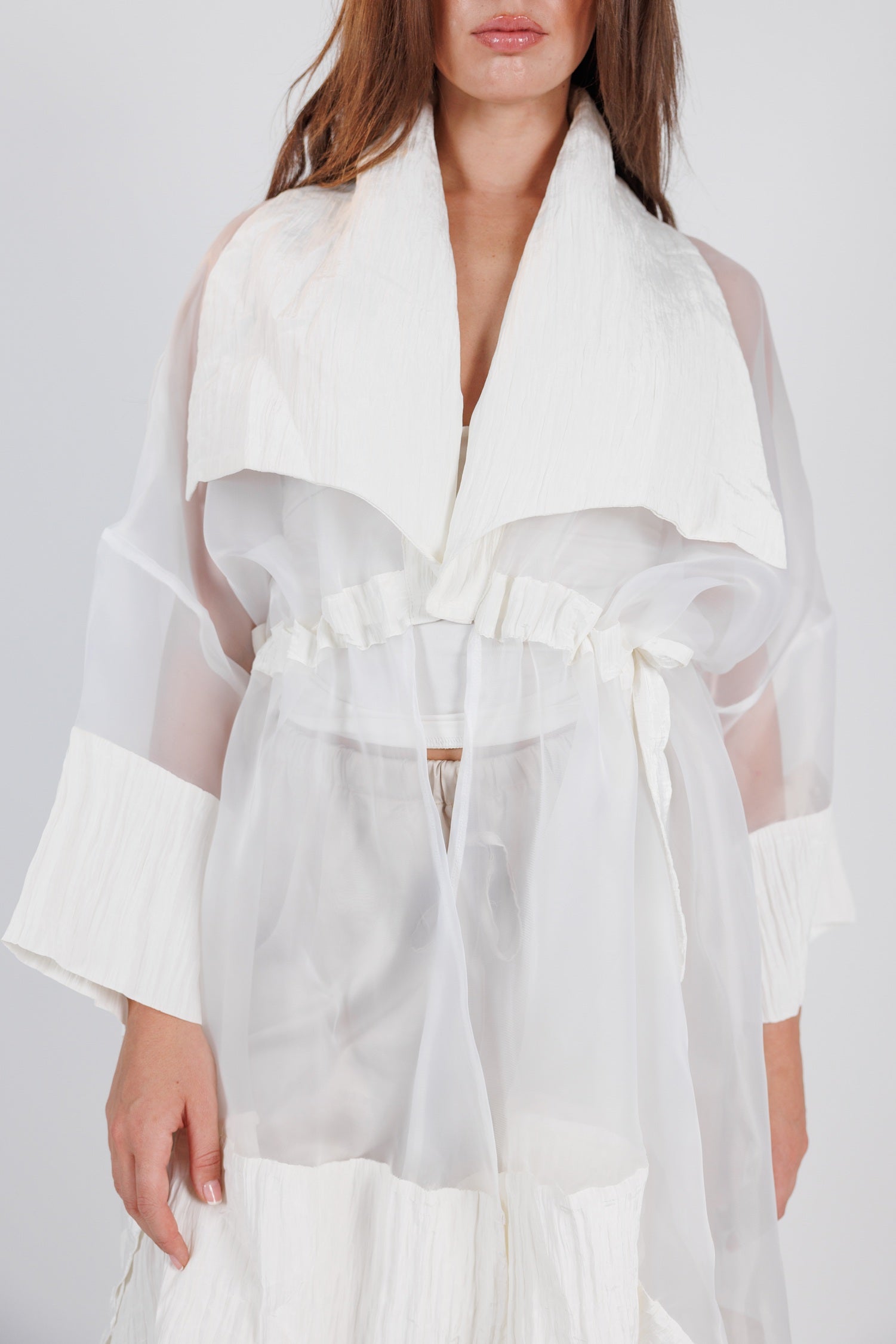Sheer Cardigan - White