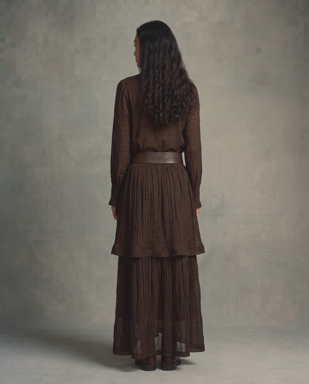 Plisse Set Brown