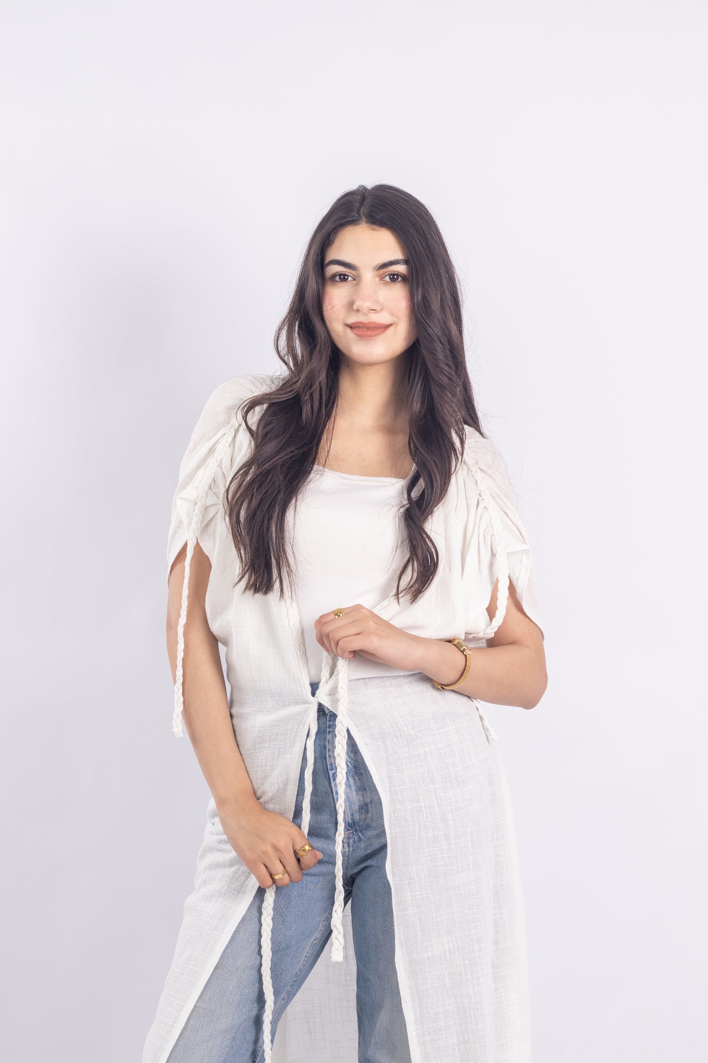 Braided cardigan